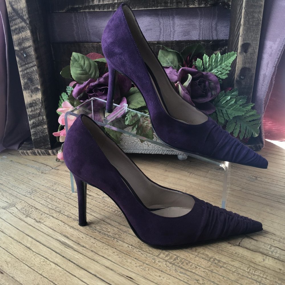 Studio Pollini Purple Suede Heels Size 6